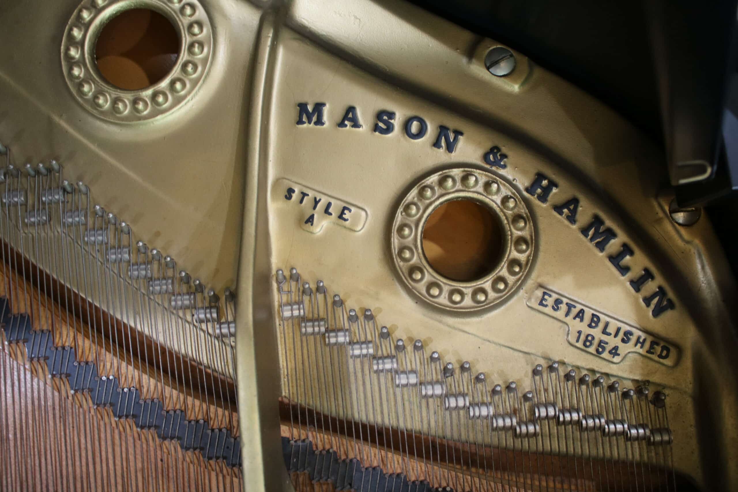 Mason & Hamlin Grand Piano in Ebony – Gallery image – Roberts Pianos Houston