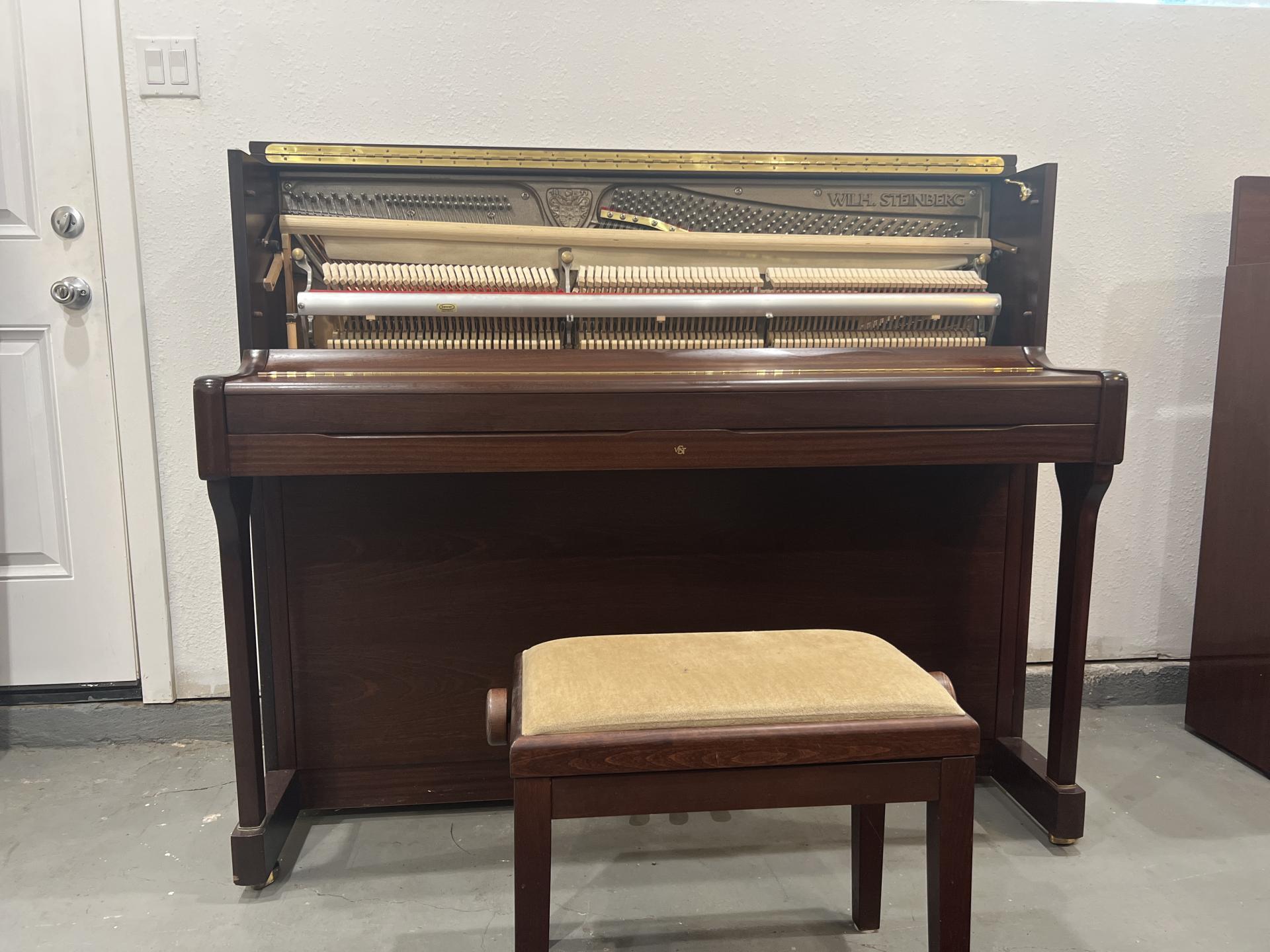 Wilhelm Steinberg Upright Piano in Mahogany – Gallery image – Roberts Pianos Houston