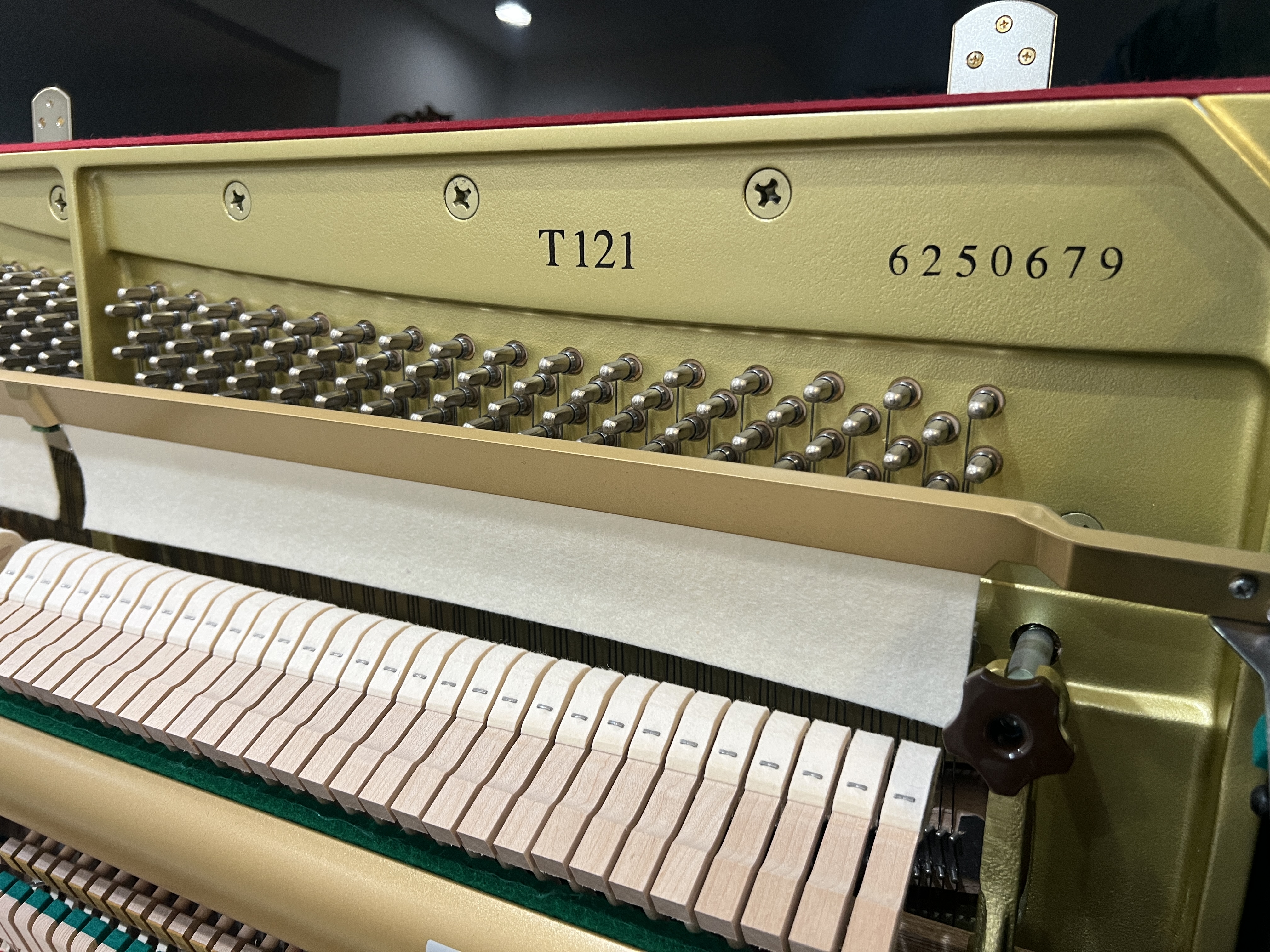 Yamaha T121 Upright Piano in Black Polyester – Gallery image – Roberts Pianos Houston